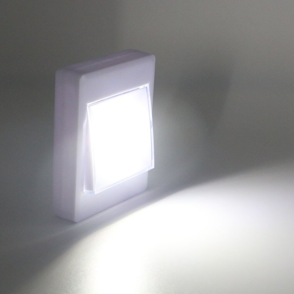 3/6/9/12 Pack 4*AAA Battery Operated Cordless Night Light COB LED Wall Switch Wireless Garage Cabinet Lamp Closet Light
