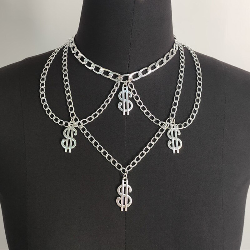 Wgoud Gothic Cross Hanger Choker Ketting Kettingen Voor Vrouwen Meisje Hip Hop Gypsy Club Accessoires Sieraden: 02