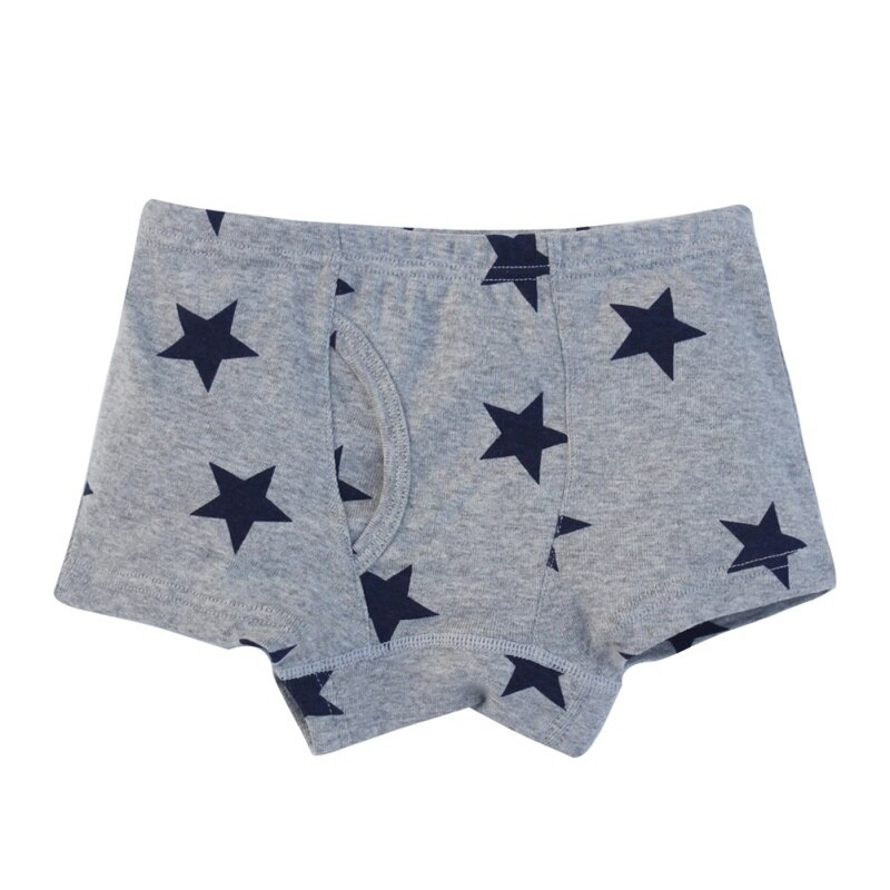 3 st bomullspojkar kalsonger barn tecknat djurtryck bekväma trosor boxershorts shorts toddler barn underbyxor 111