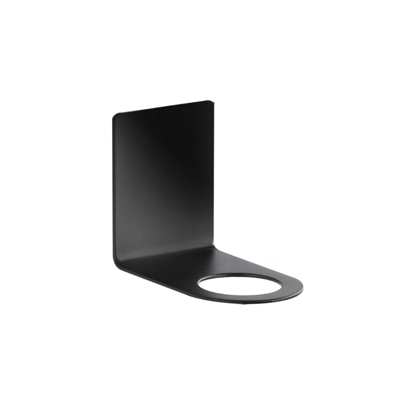 Estante para botellas Gel ducha, colgador colgante pared sin taladro, soporte pegamento, soporte para botella y: L / Negro
