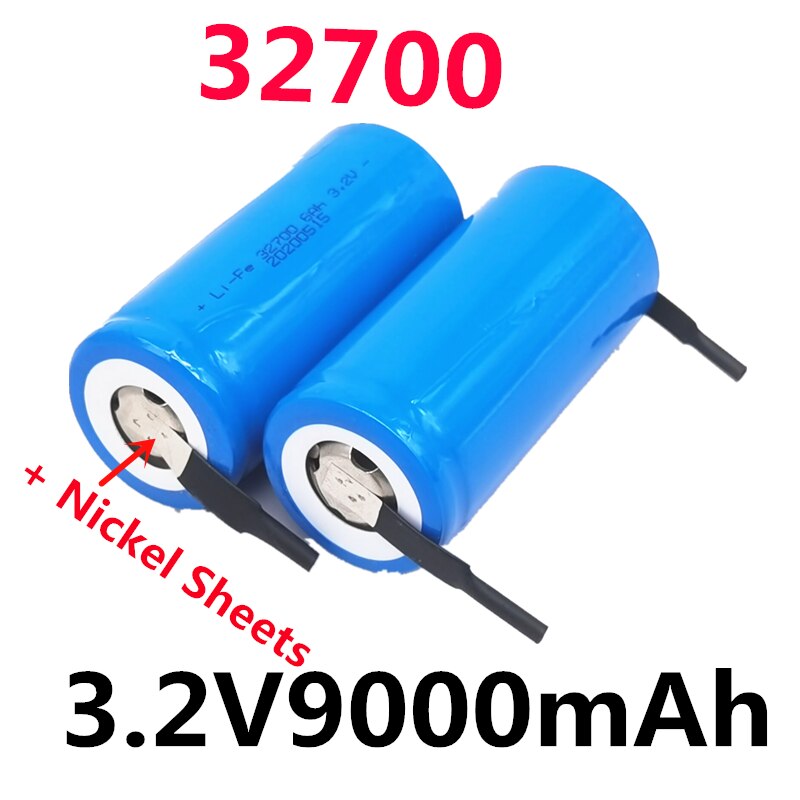 3.2 V 32700 9000 Mah High Power Batterij 9000 Mah LiFePO4 35A 55A Continu Batterij Ontlading + Nikkel Lakens