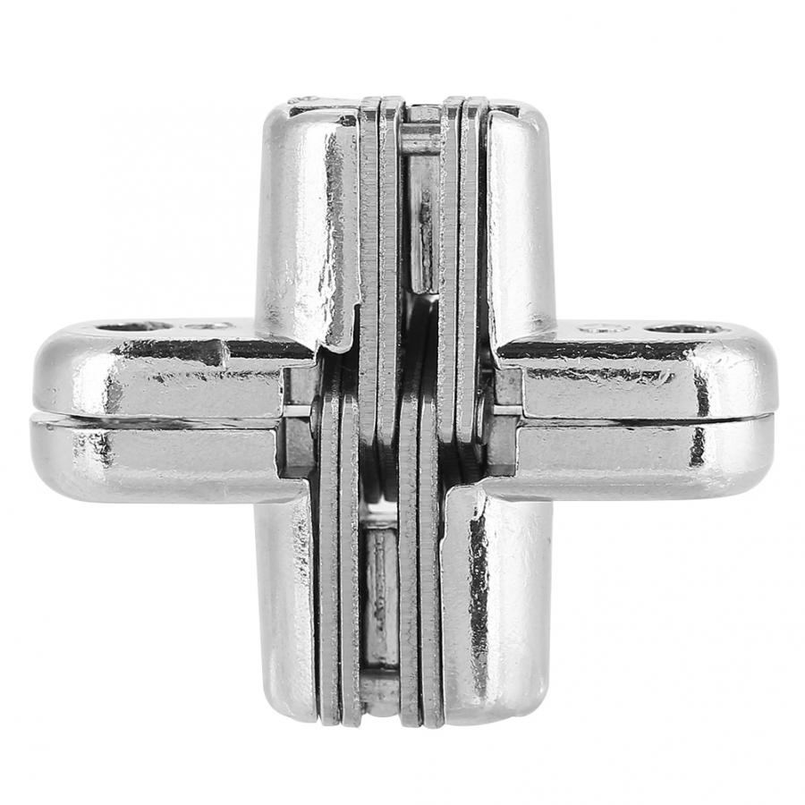 Zinc Alloy Hidden Hinges Concealed Cross Door Hinge Bearing Silver Door Hinge: M