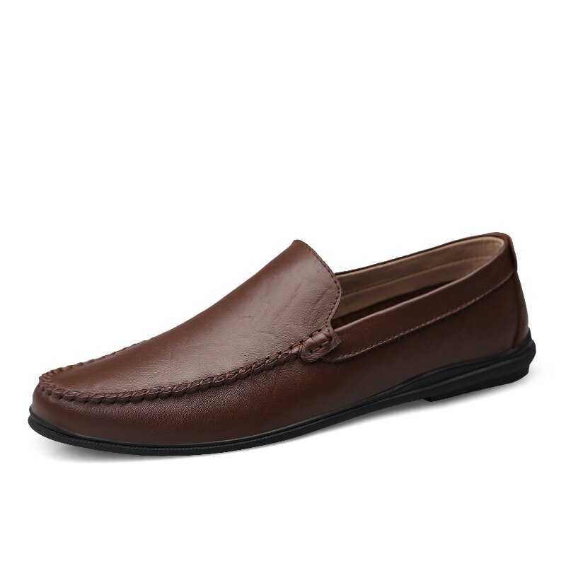 Clax herre mokkasiner sommer mand læder sko slipons mandlige båd sko flade loafers åndbar