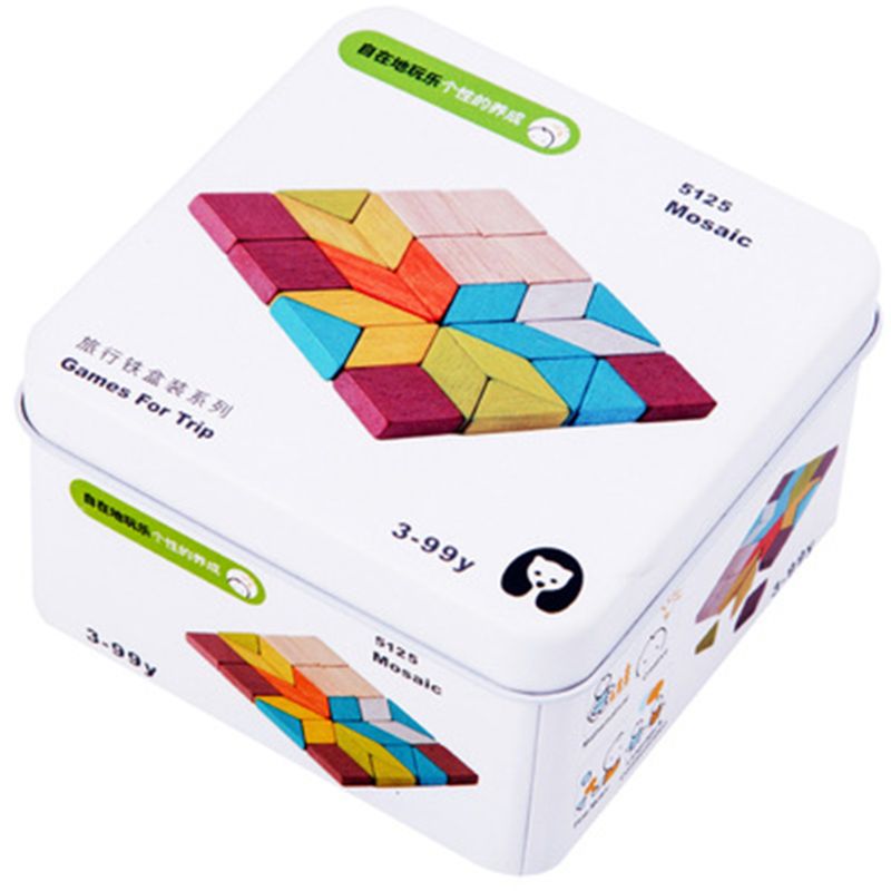 Houten Vroeg Leren Onderwijs Intelligentie Bouwsteen Speelgoed Kinderen Draagbare Reizen Cognitieve Interactief Spel Speelgoed: E