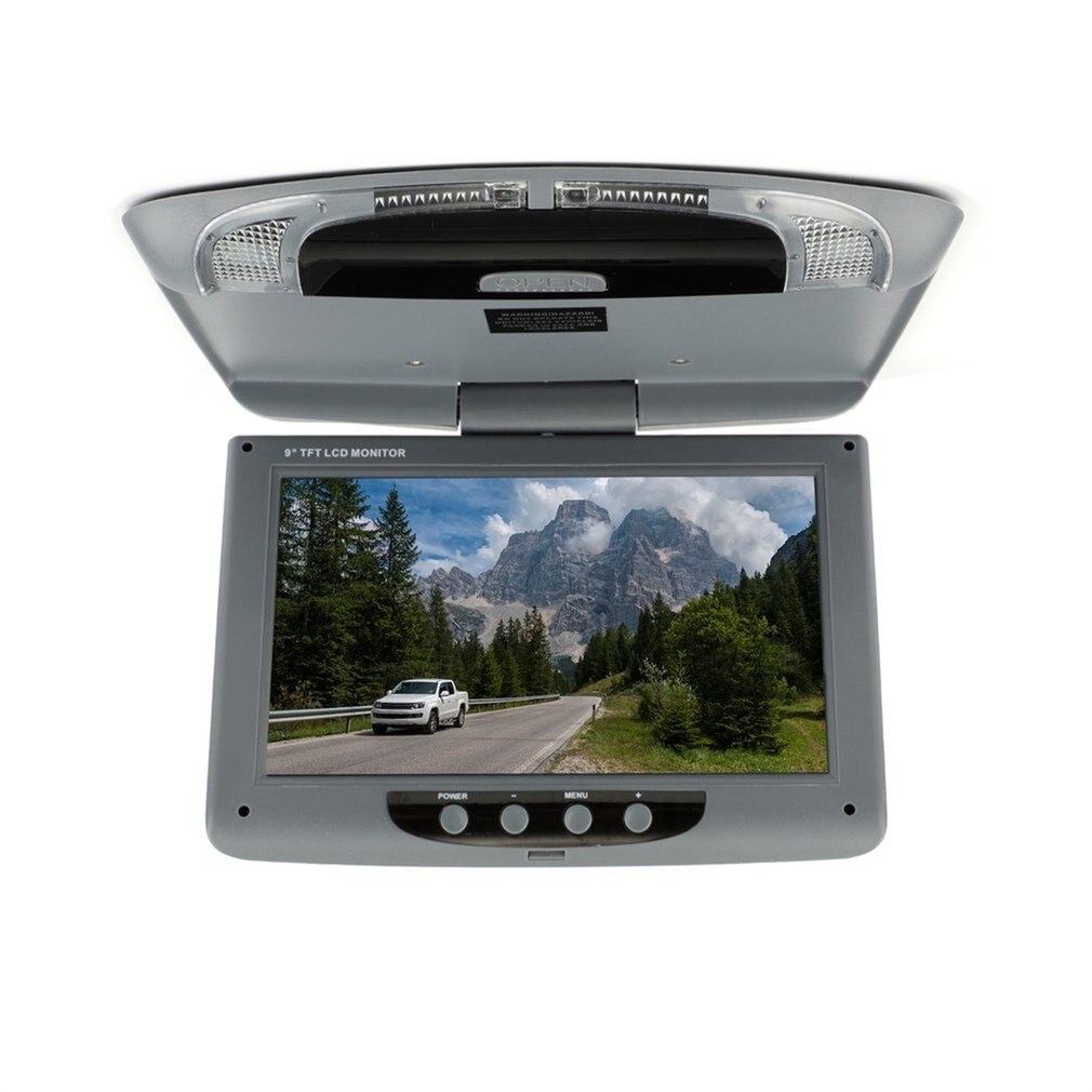 9 polegada 800*480 tela de montagem do telhado do carro lcd monitor a cores flip down tela sobrecarga vídeo multimídia teto montagem