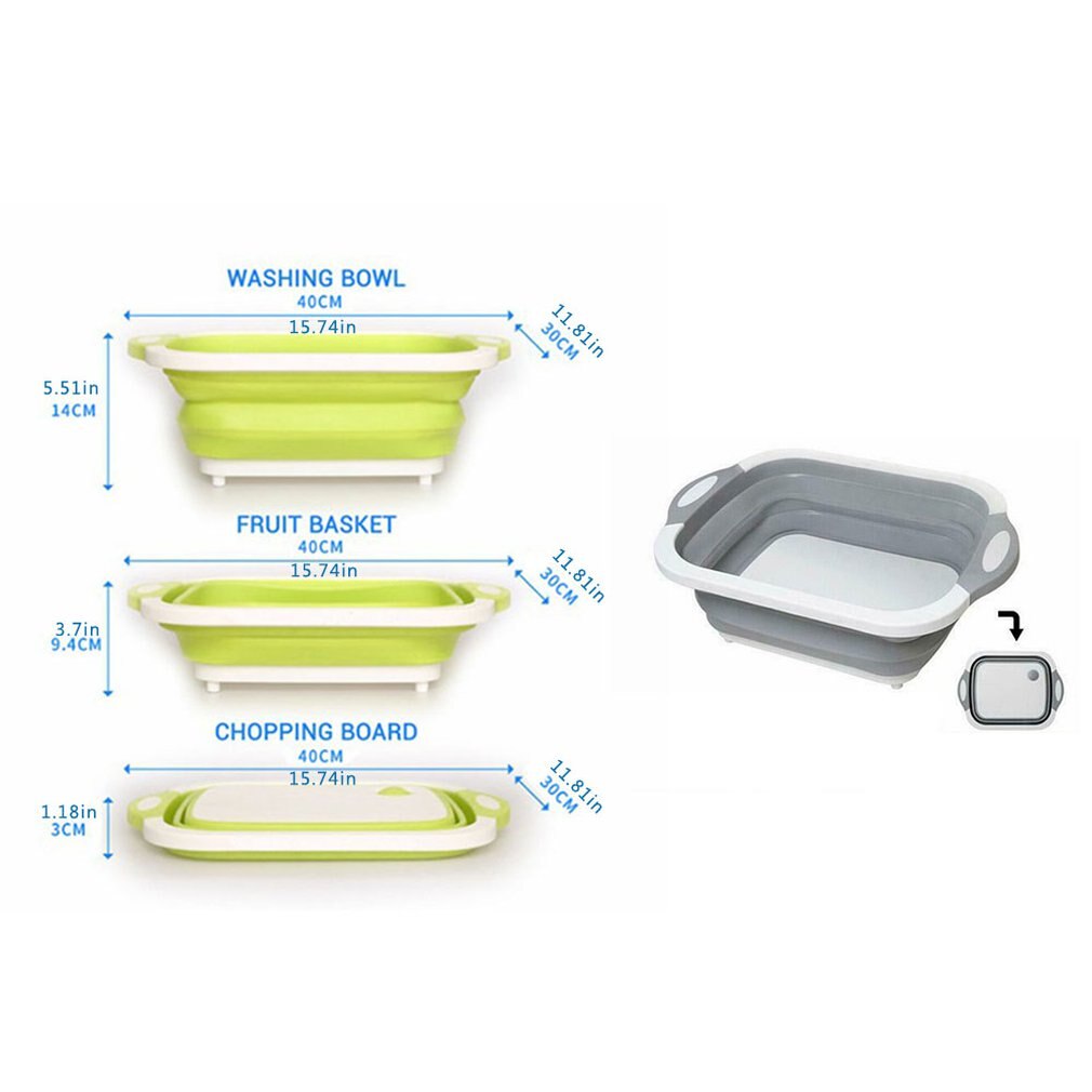 Multifunction Collapsible Cutting Board Plastic Chopping Board Drainer Basket Folding Board folding sink kitchen sink Drainer