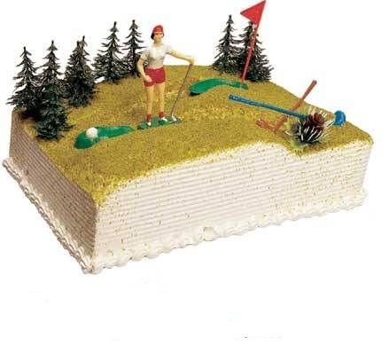 Golf tema plast mini kage-terrarium objekt
