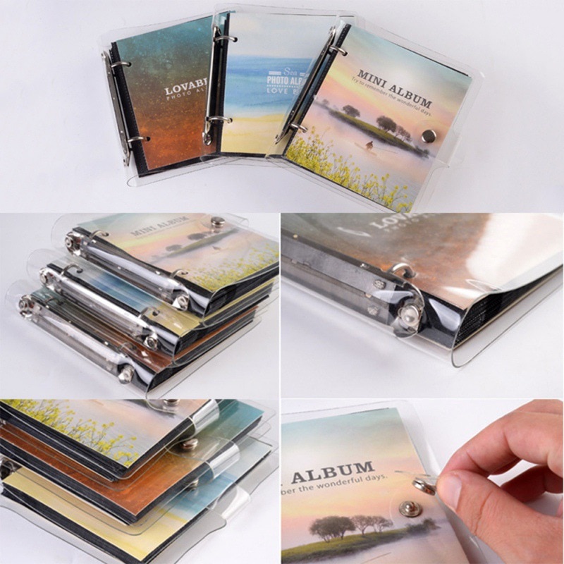 Loose-leaf PP photo Album Ticket Storage Postcard 3 Inch100pcs Photo Album Stamp Collection Albums