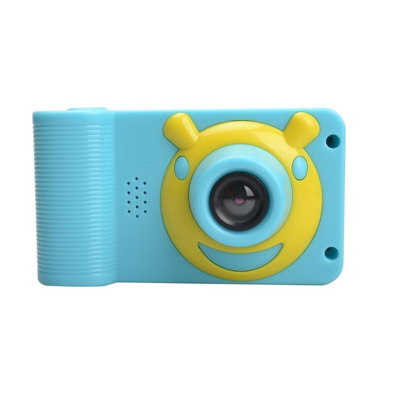 Mini Digital Camera 2 Inch Cartoon Cute Camera Toys Children Birthday 1080P Toddler Toys camera: Blue 8G