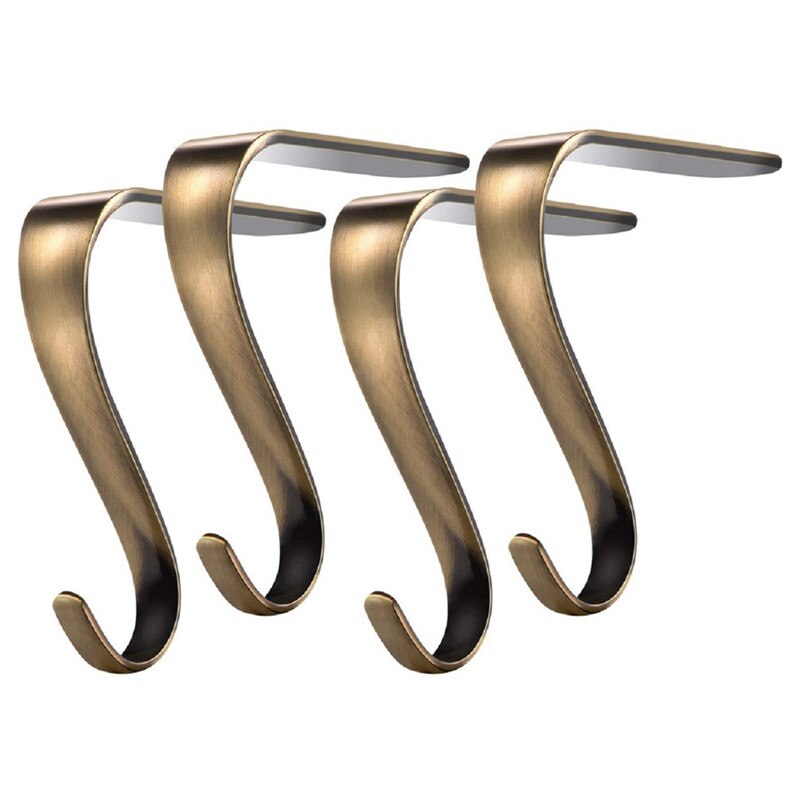 Draagbare Kerstsok Houders Thuis Metalen Kousen Hangers Haard Guirlande Schoorsteenmantel Met Grips