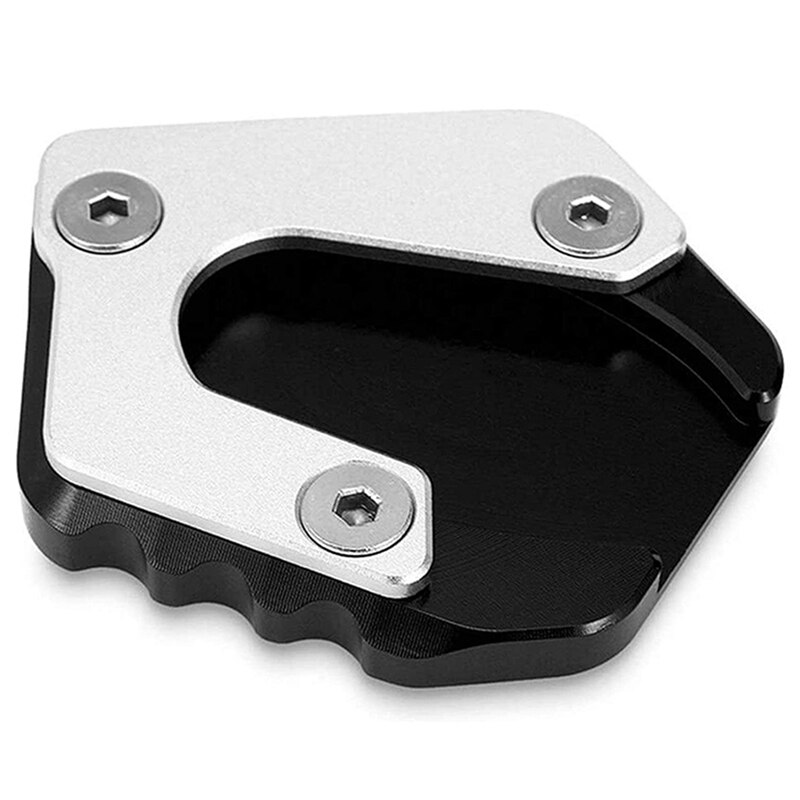 Motorcycle Side Stand Extension Kickstand Plate Footrest for Yamaha YZF R15 V3 (Black)