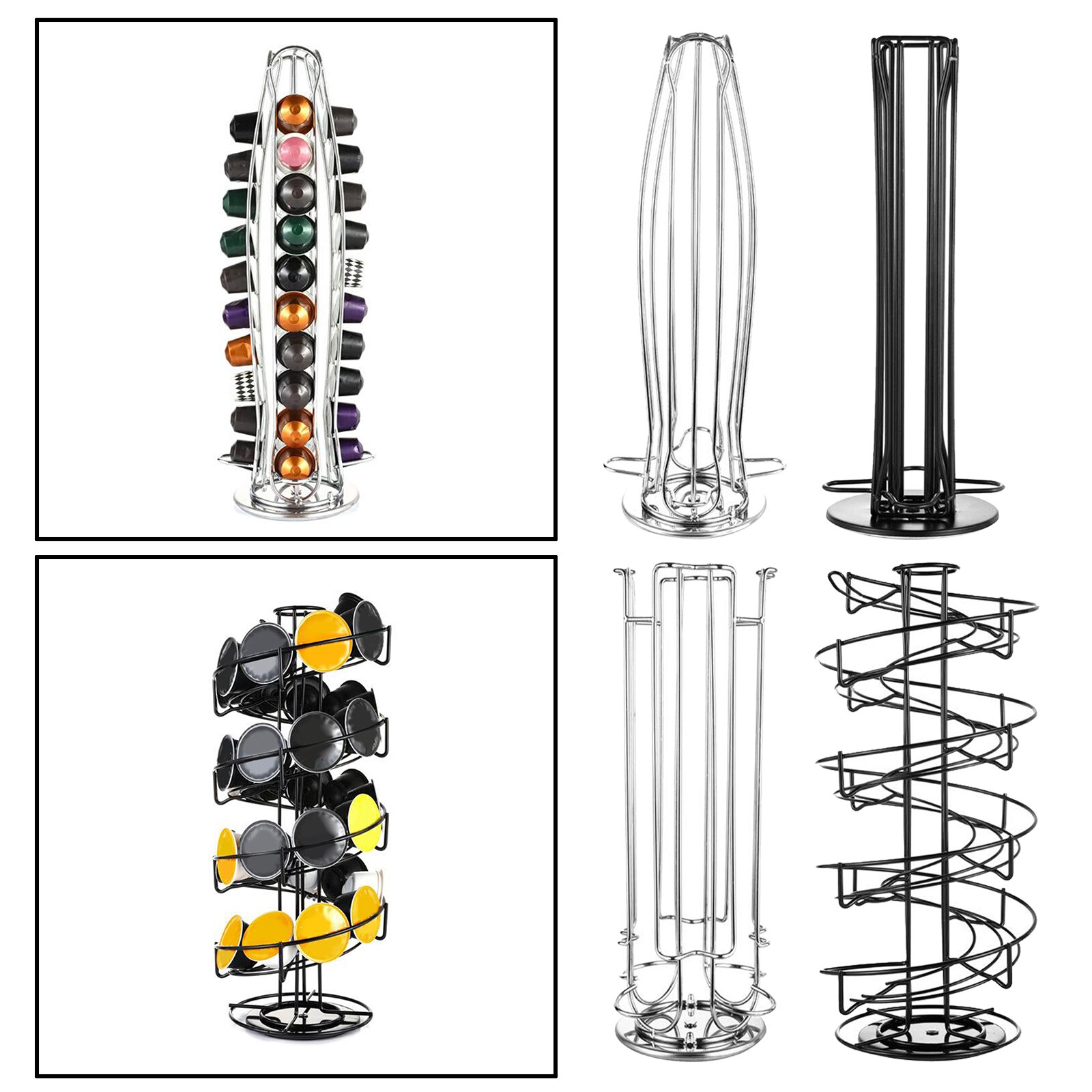 Coffee Capsule Rack Holder - Holds Capsules Line and Modern 360-degree Rotation. for Coffee Machines