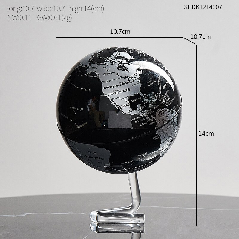 1Pc Decor Accessoires Retro Wereldbol Moderne Leren World Map Globe Studie Bureau Decor Globe: C