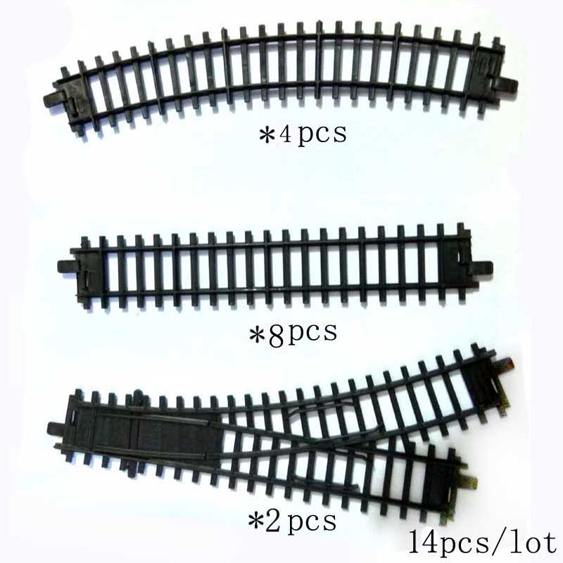 Electric Railway Train Track Parts 14pcs / lot Railroad Track DIY Assembled Class Children's Educational Toy