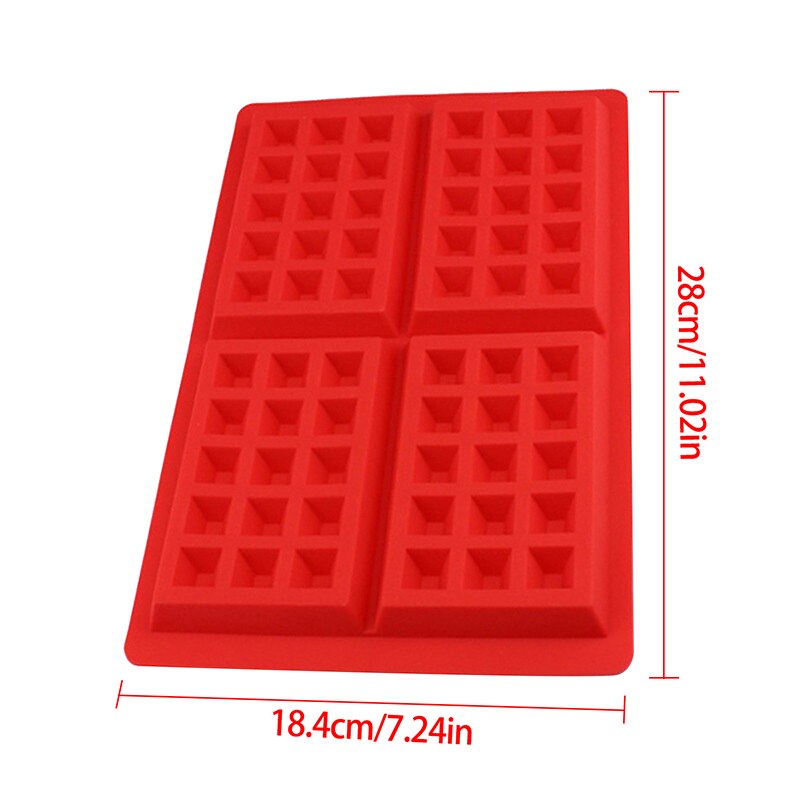 Stampi per Waffle in Silicone stampi per dolci antiaderenti stampi per Muffin per biscotti da forno a microonde utensili da cucina Bakeware da cucina: Luce Verde