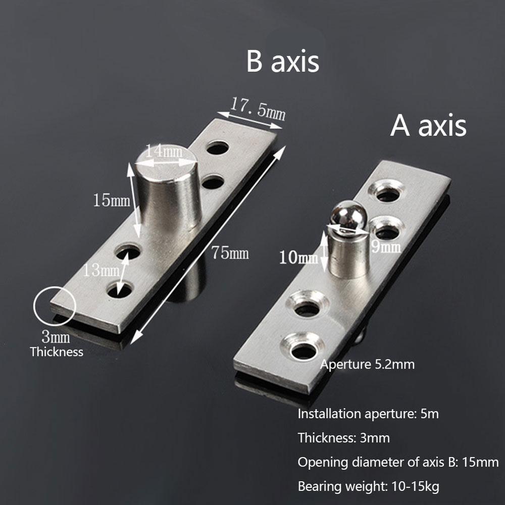 Bisagra de puerta pivotante de acero inoxidable, tres tipos, bisagra pesada de 360 grados, puertas pivotantes de trabajo para eje de acero de madera, inoxidable Pi K5Z9