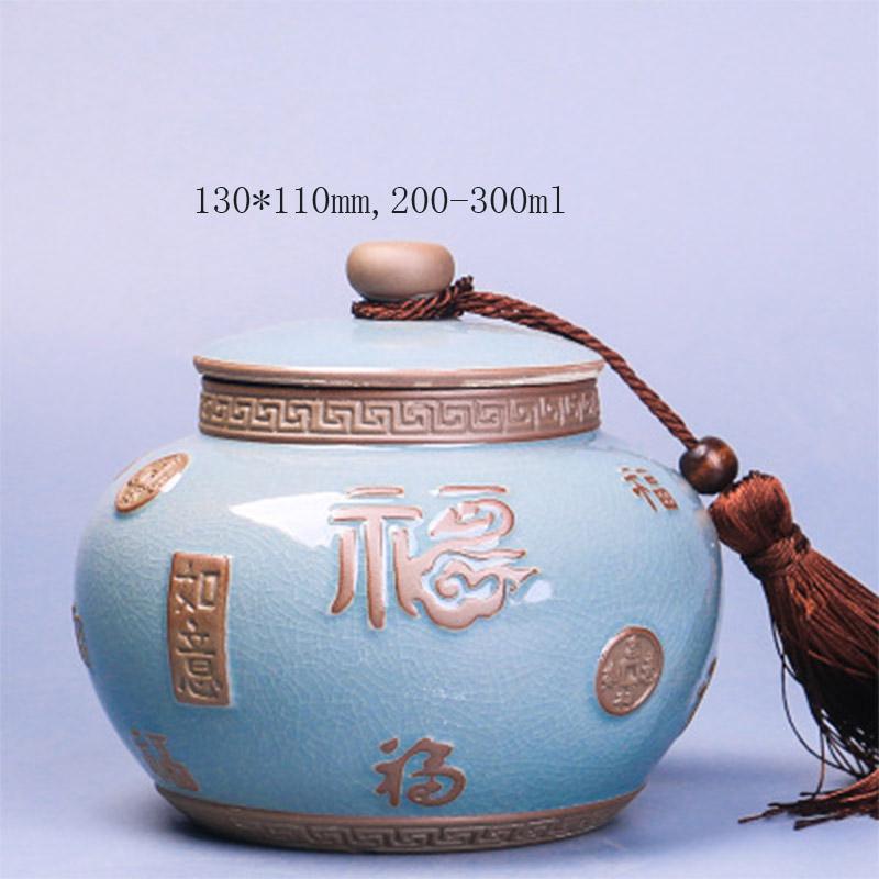 Chinese stijl keramiek theebussen theedoos pot opberghouder chinese kungfu bus theeservies accessoires thuiskantoor theeservies: 7