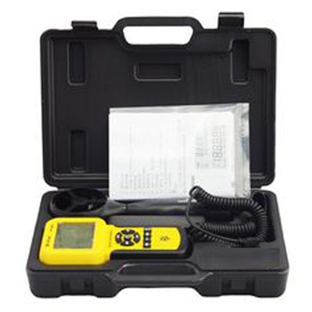HoldPeak – anémomètre numérique HP-856A, vitesse du vent, Volume de l'air, USB, portatif, avec enregistreur de données et étui de transport