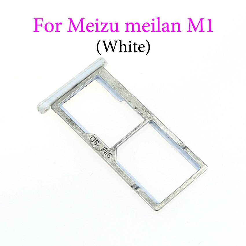 YuXi-Adaptador de bandeja de tarjeta SIM para Meilan 1, 2, bandeja de tarjeta SIM, ranura para tarjeta, Micro SD, reemplazo del adaptador para Meizu Note M1 M2: For M1 White
