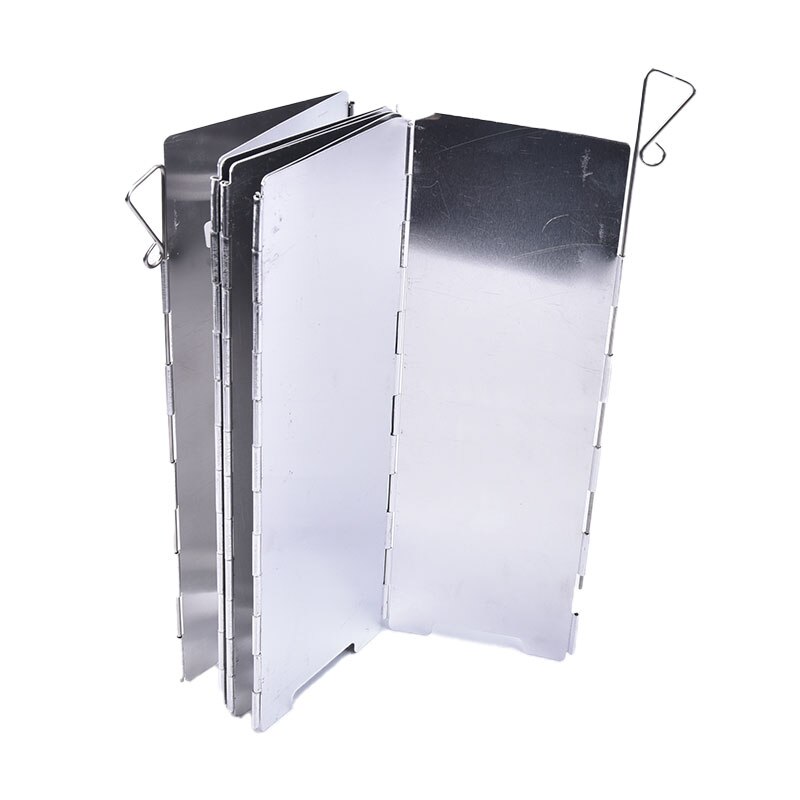 Faltbare Gas Herde Windschutzscheibe Camping 8 Platten Kochen Brenner Winddicht Bildschirm draussen Camping Herde Aluminium Legierung Wind Schild