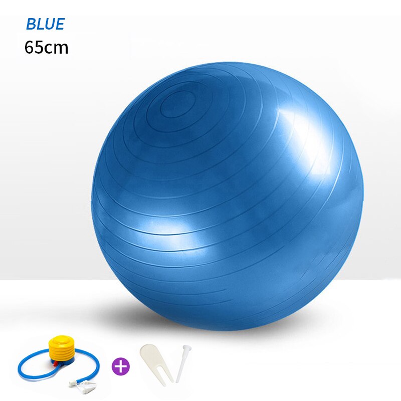 DIRRO 55-75cm Sports Yoga Balls Gym Balance Gym Ball Workout Massage Ball Household Exercise Pilates Fitness Props: 65cm  Blue