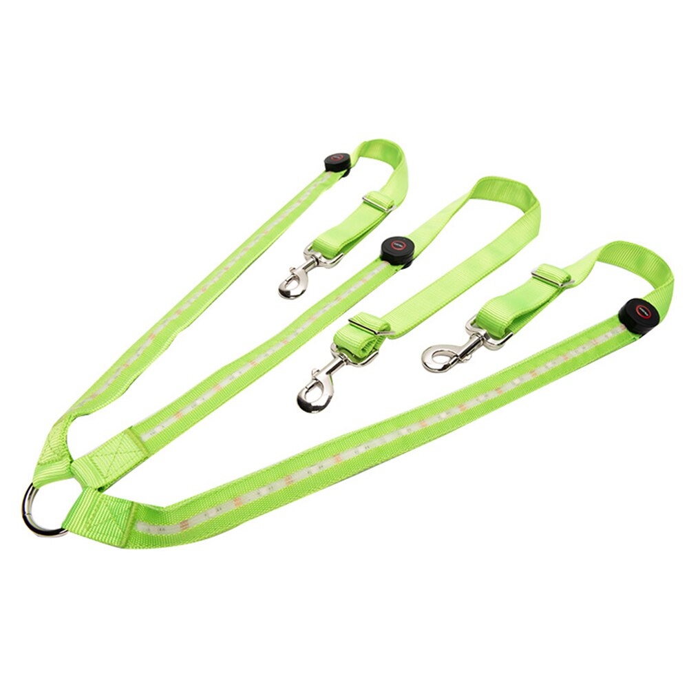Rood/Groen/Blauw Verstelbare Paard Led Licht Harnas Nylon Borst Borstplaat Riem Singels Lichten Nacht Veilig Paardrijden apparatuur: Green