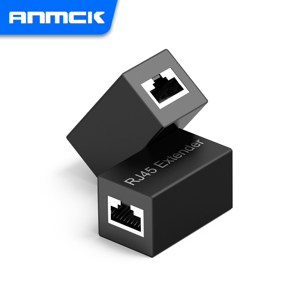 Anmck 40Gbps RJ45 Adapter Female Extender Plug CAT5E/6/8 Network Connector RJ45 Wall Plated Ethernet Cable Extension Converter
