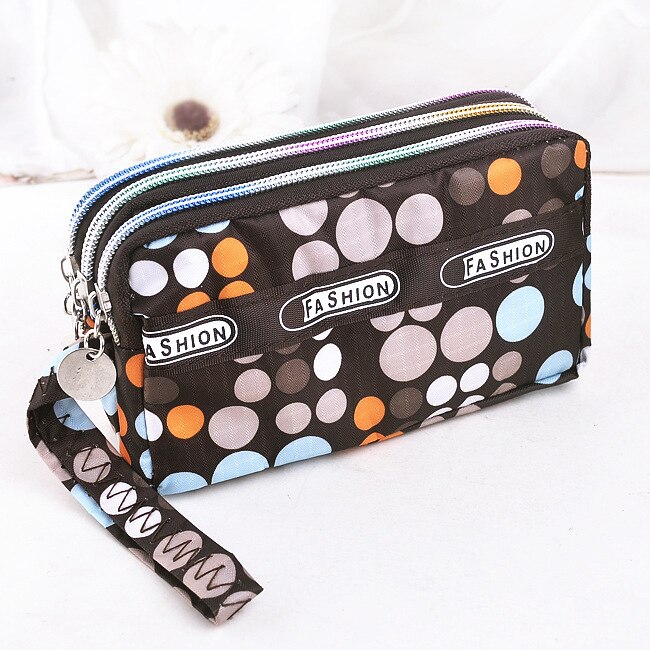 Zipper Dame Geldbörsen Frauen Brieftasche Leinwand Stoff Geldbeutel Floral Herz Geldbörse Armband Handtasche Mädchen Brieftaschen Burse Taschen
