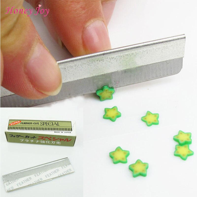 10 pièces rasoir Fimo polymère argile cannes tiges lame Cutter pour 3D Nail Art décorations fruits bâtons breloques tranches outils feuille bricolage ensemble