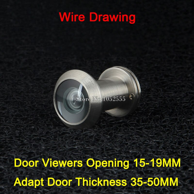 Mirilla de ángulo amplio de 260 grados, Visor de puerta, Spyphole, seguridad antirrobo, de latón de lujo, , 2 uds.: Wire Drawing