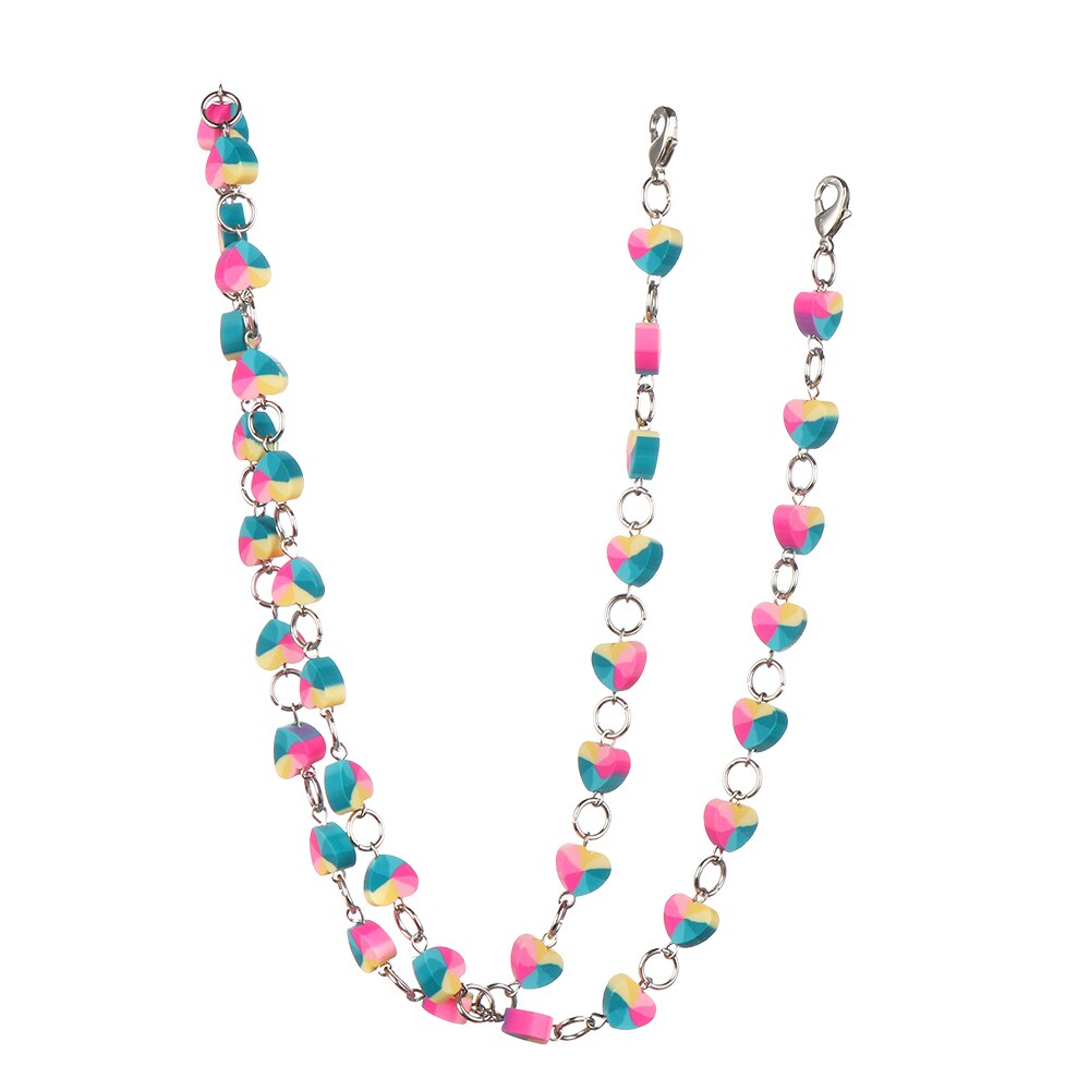 Perles acryliques colorées, chaînes de lunettes de soleil, masque, corde anti-perte, support de cordon pour lunettes de lecture, sangle de cou, accessoires de lunettes: 4