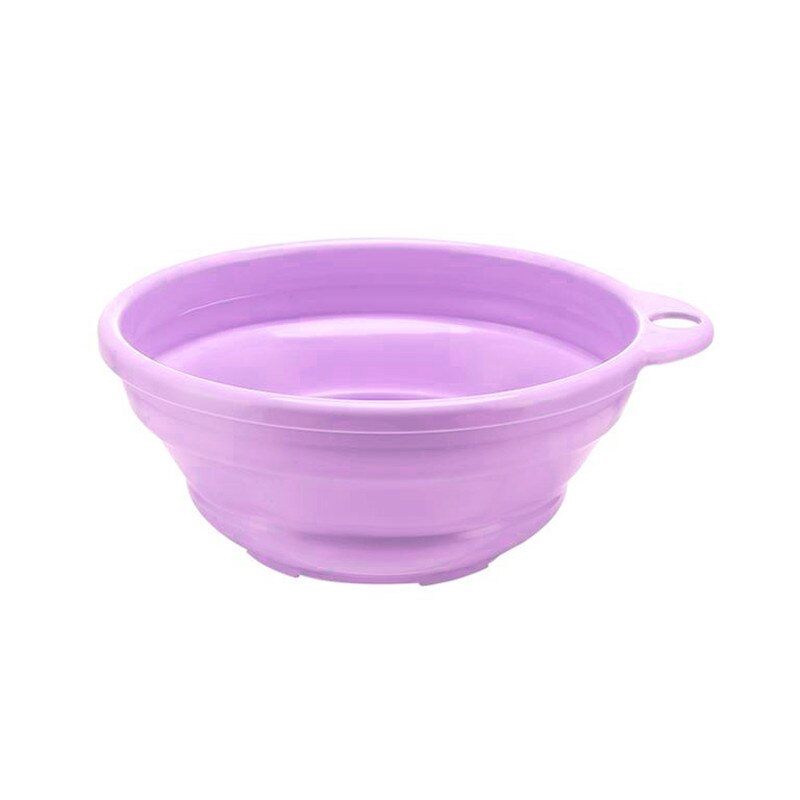 Falten Kunststoff Waschbecken Faltbare bat Waschen hoch Schüssel Washtub draussen Camping Wohnwagen Waschbecken 3 Farben: LILA