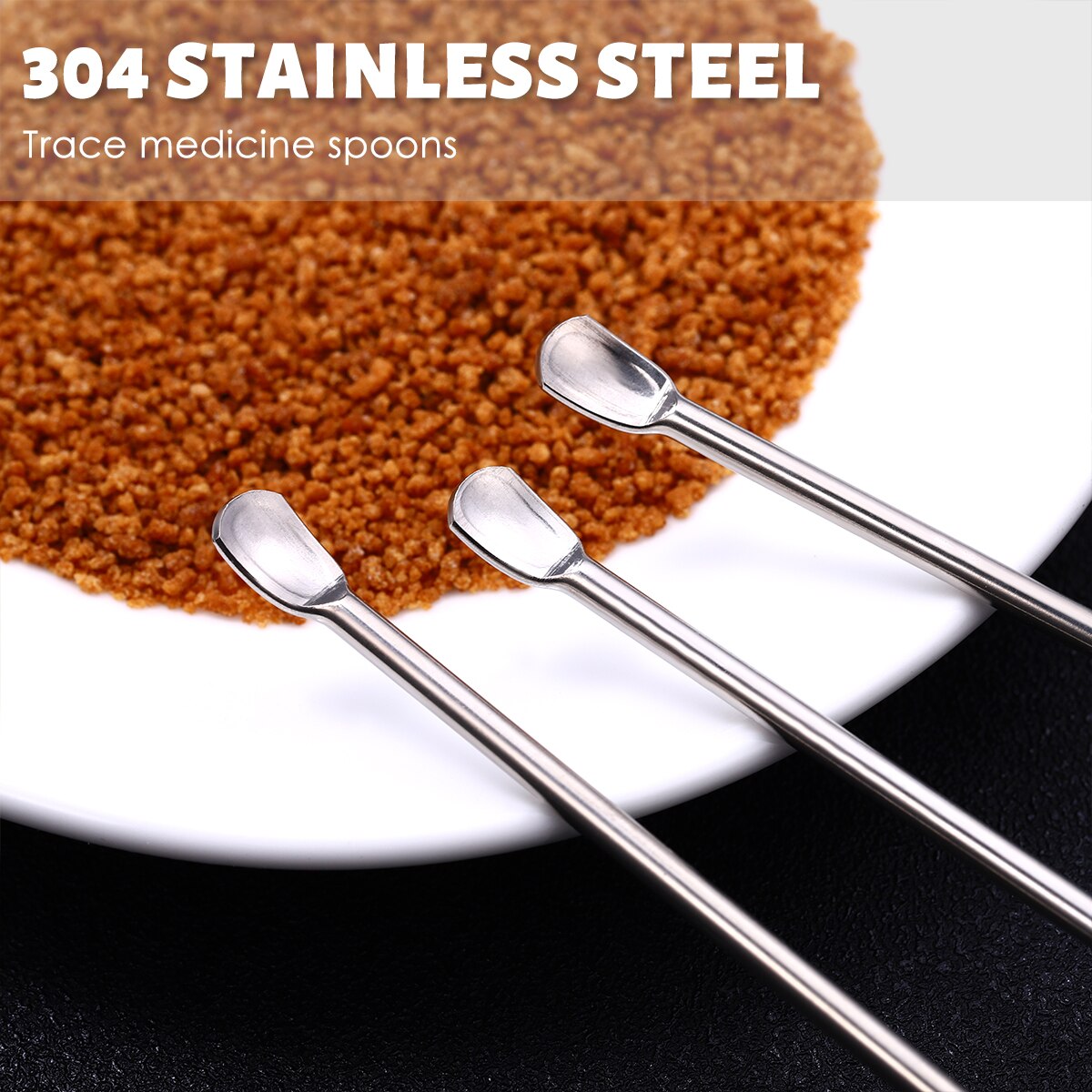 3 szt. Łyżki ze stali nierdzewnej mikro laboratoryjne łyżki odczynniki robić pobierania próbek łyżki laboratoryjne