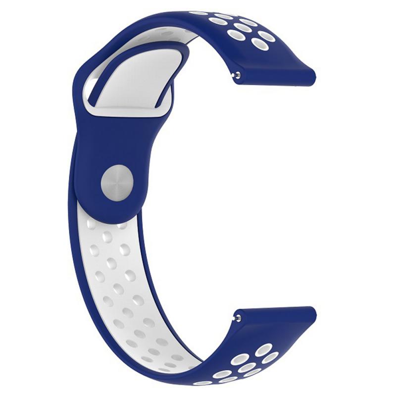 15 Colors Nylon Loop Woven Strap For Xiaomi Huami Amazfit Bip BIT Lite Youth 22MM Smart Watch Wearable Wrist Smart Accessories: blue white