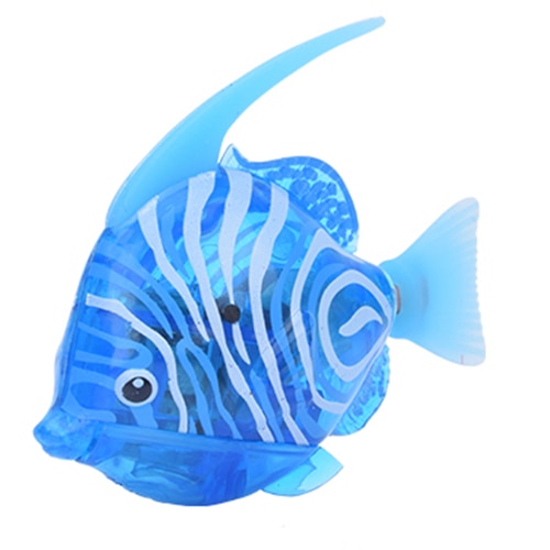 MPK Vibrierende Katze Spielzeug Batterie-angetrieben Fisch, Katze Spielen Spielzeug Katze Fisch Clown Angelfish Viele Farben Erhältlich: Angelfish hell Blau
