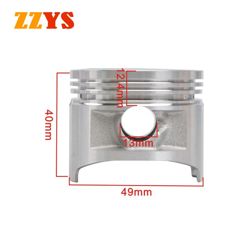 2pc 49mm 49.25mm 49.5mm 49.75mm 50mm STD +25 +50 +75 +100 125cc Motorcycle Piston Rings Kit For YAMAHA XV250 XV 250 XC125 XC 125