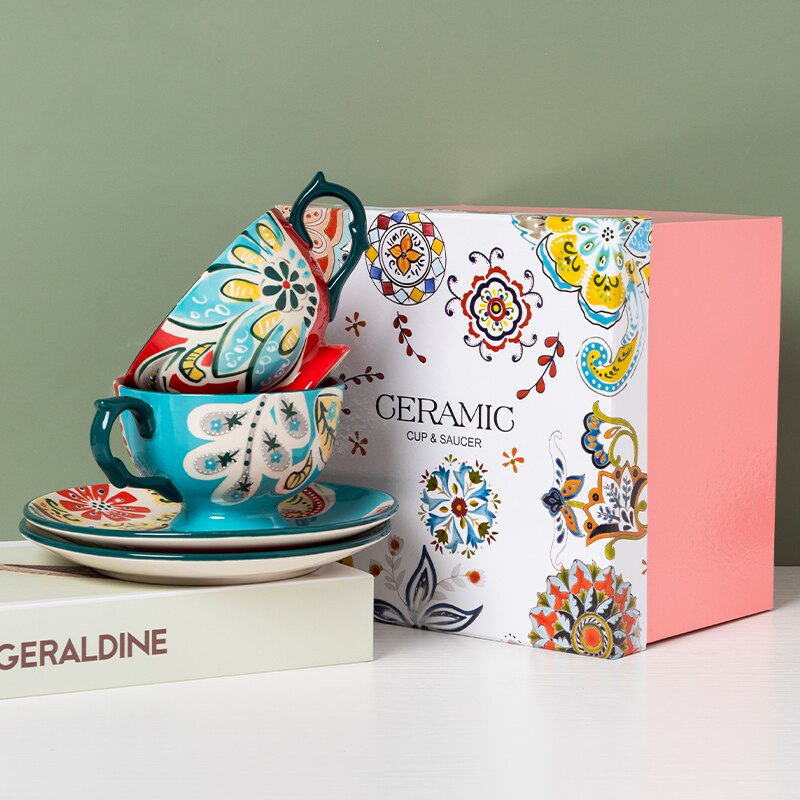 nordisk kopp luksus håndlaget keramikksett miljøvennlig redskapskopp tazas de kafe kjøkken drikkevare  db60bd