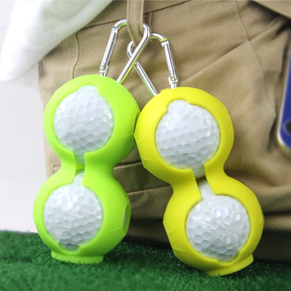 Sportgereedschap, zachte siliconen golfbal, beschermende opberghoes met karabijnhaak, sleutelhanger, opbergtas voor golfaccessoires