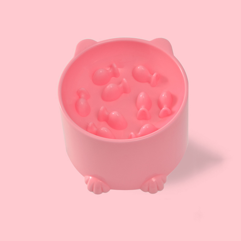 Pet bowl Cats and dogs healthy choking and slow eating bowls high feet neck protection and slow eating pet supplies