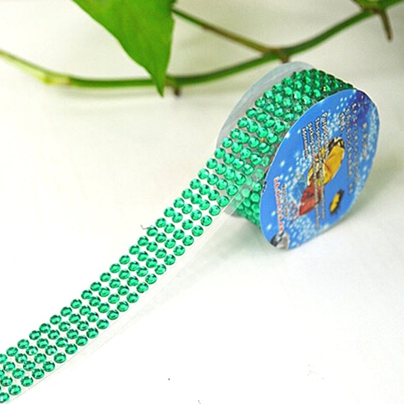 Kristal kleurrijke acryl zelfklevende strass steentjes sticker tape knutsel glitter edelsteen diy stickers voor scrapbooking kunst decoratie