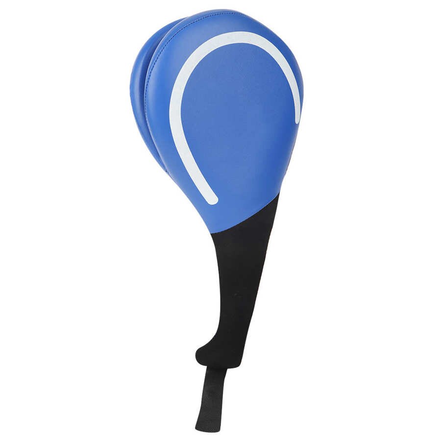 Durable double kick taekwondo target portable foot target for punching training: Blue