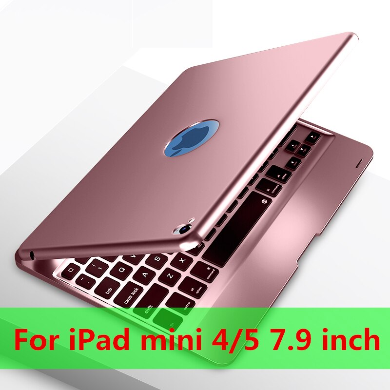 Flip Tastatur für Apple iPad mini 5 7,9 Fall Bluetooth Tastatur Fall für iPad 9,7 Air 2 9,7 Fall Tastatur tastatur: F1-rosegold