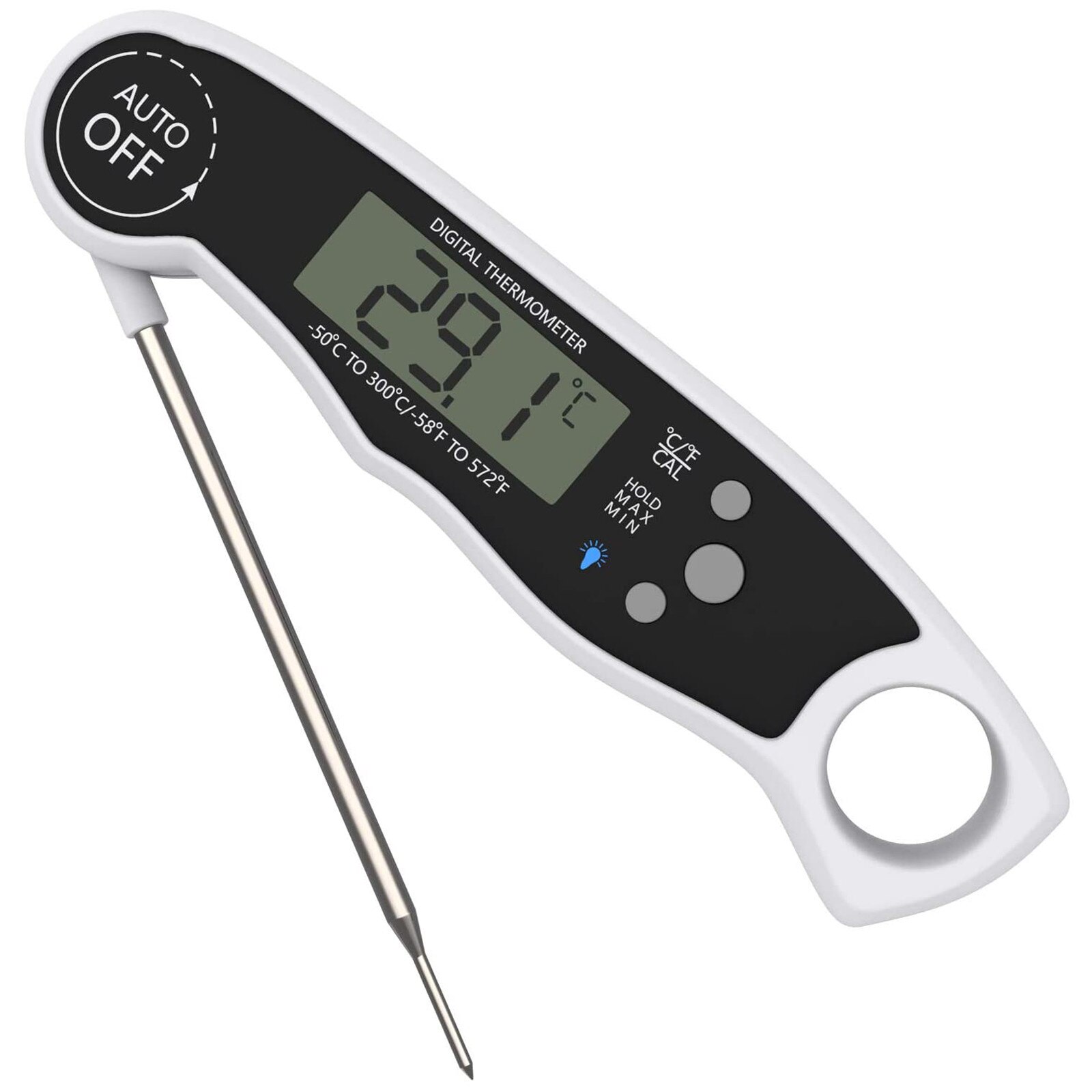 1pc digital meat thermometer with long probe food cooking kitchen barbecue milk thermometer liquid oven meter temperature sensor: I