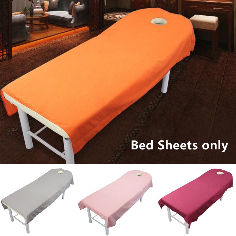 Draps de Salon de beauté, couverture de Table de lit avec trou, traitement de Massage SPA beauté 1 pièces