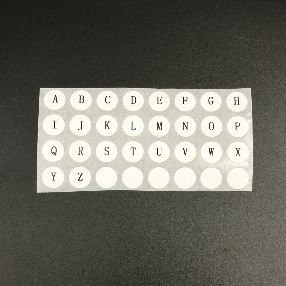 260 small pcs Sticky Alphabet 10mm 0.39" Black Letters Labels A To Z Self Adhesive Sticker