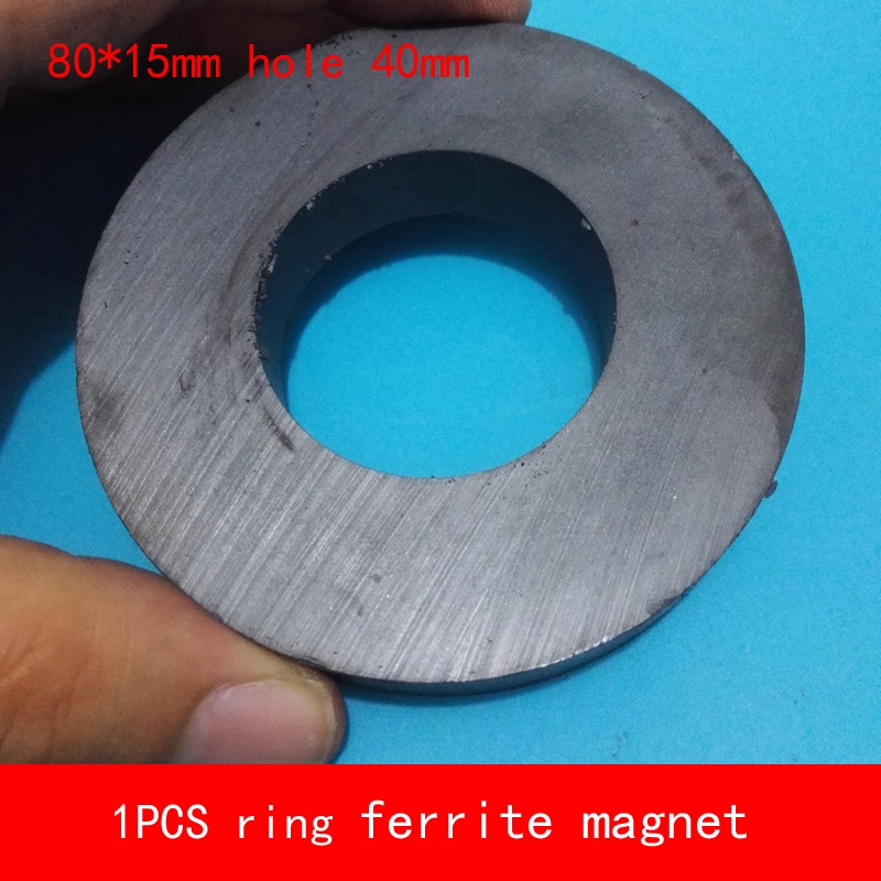 Speaker magneten Dia 80*15mm gat 40mm werk temperatuur-40 tot + 220 Celsius permanente ring ferrietmagneet
