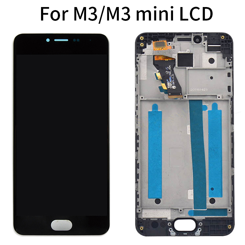 LCD Original de 5,0 pulgadas para pantalla táctil MEIZU M3S M3 con reemplazo de marco para MEIZU M3/M3S mini pantalla digitalizadora