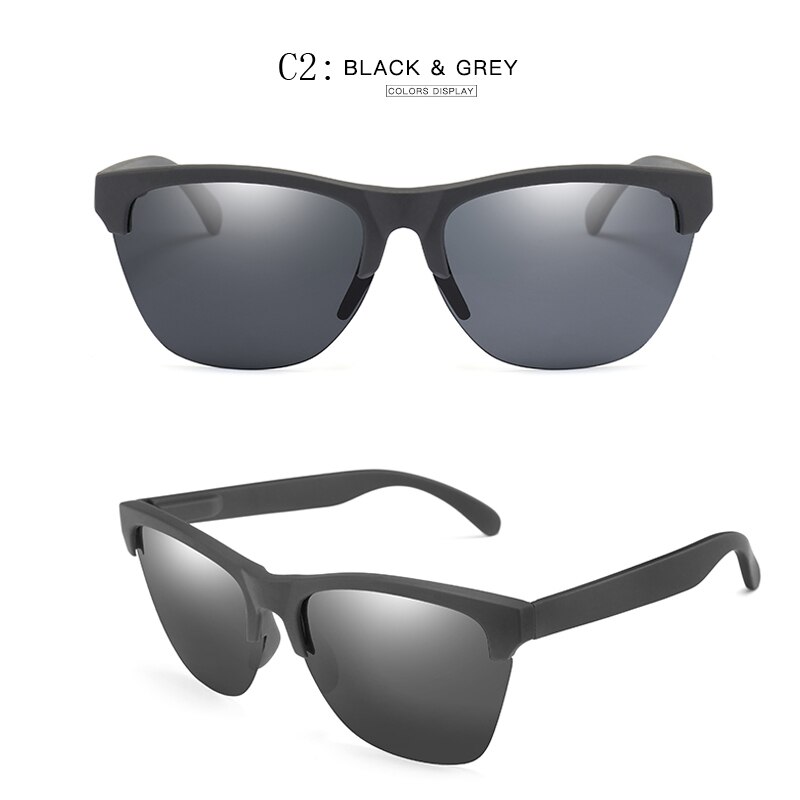 Lunettes de soleil polarisées de pêche lunettes de soleil Polaroid miroir lunettes coupe-vent UV400 lunettes de soleil pour hommes lunettes pour femme 11-KP1081: 11-KP1081-C2