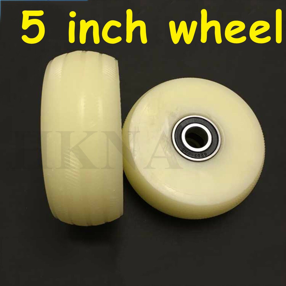 Caster About 5 Inch Diameter 123mm Wheel Heavy Nylon Single Wheel Flat Wheel Trolley Wheel Solid Wheel Wear Wheel