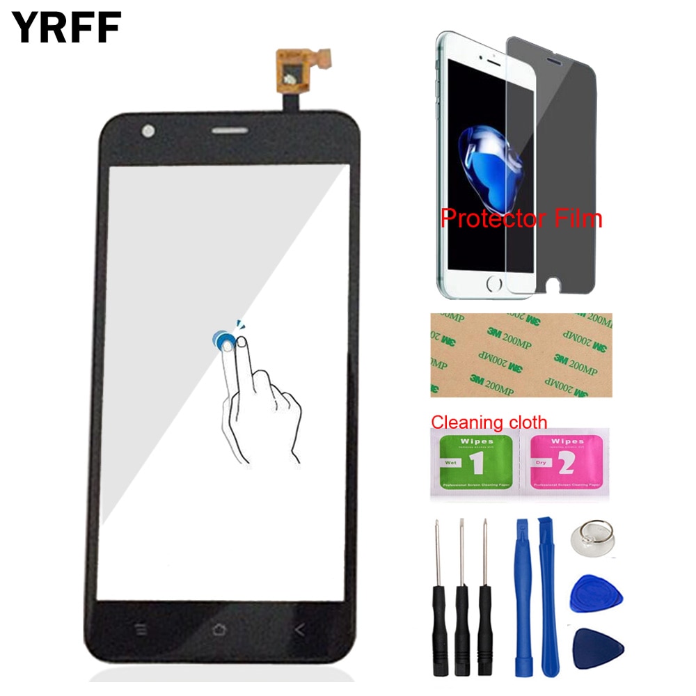 5,0 ''frontal del teléfono móvil de pantalla táctil de cristal digitalizador de Panel Senosr para BlackView A7 A7 Pro herramientas + Protector de película adhesivo